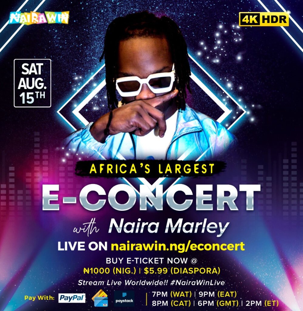Davido, Tiwa Savage, Naira Marley and Mayorkun to perform in 4KHD | NairaWin Live | The Africa’s largest E-concert