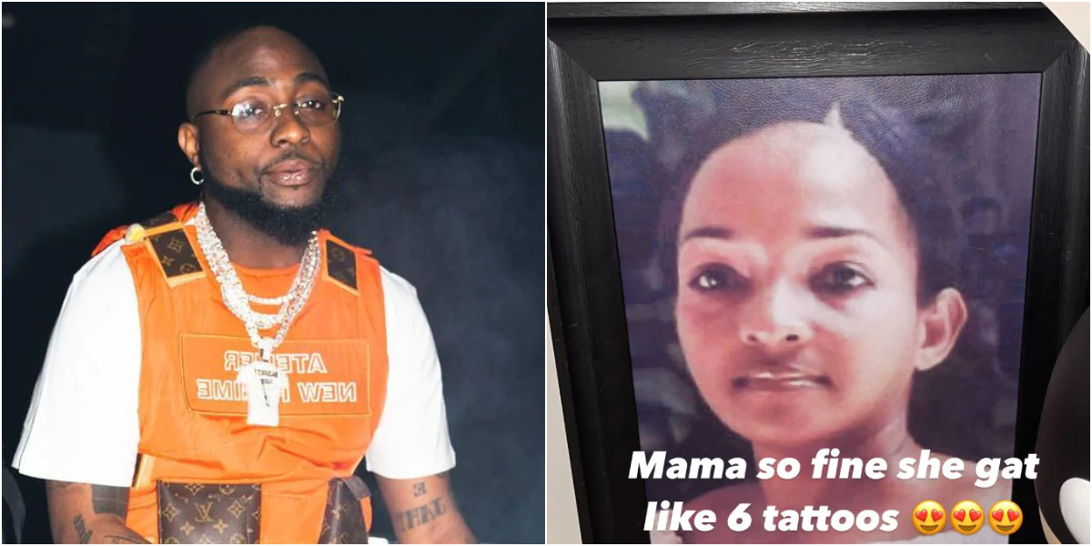 Davido remembers his late mum's as he shares her photo online