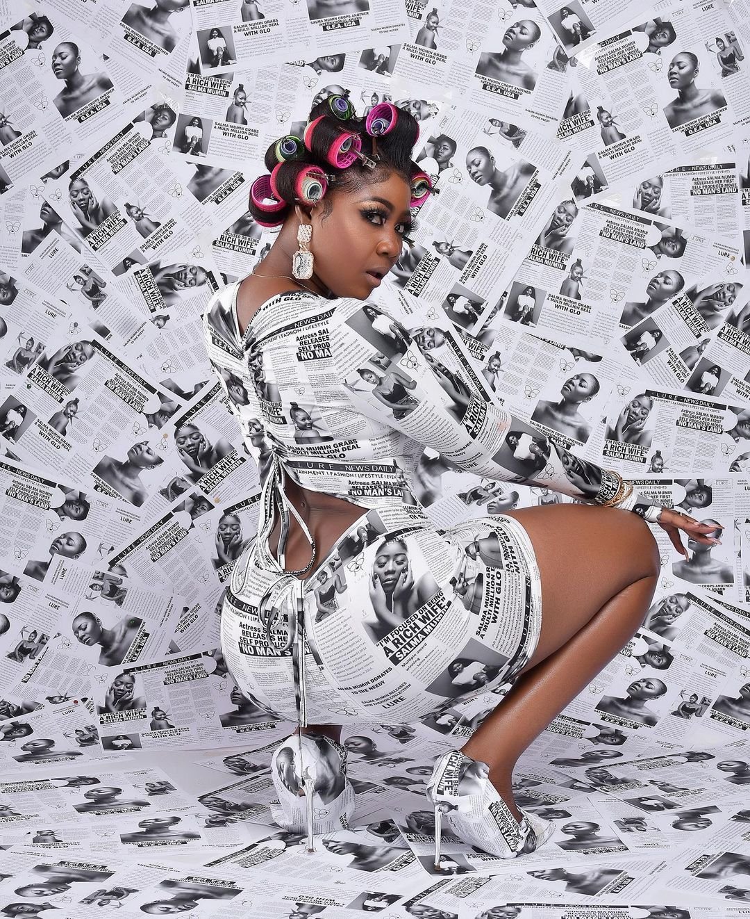 Salma Mumin Celebrates Birthday In Newspaper Dress – See Photos