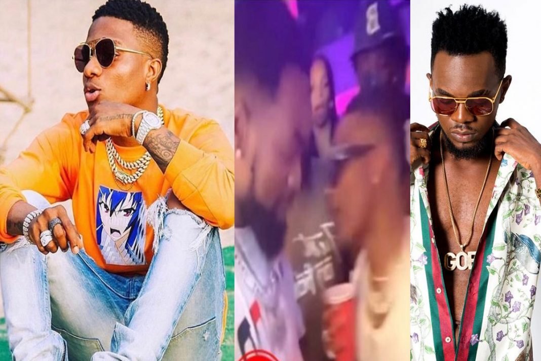 “That’s Why I Love You” – Wizkid Tells Patoranking As They Link Up At A Club In Ghana (Video)