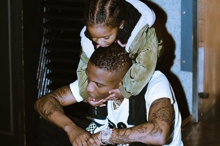 Wizkid Advising His Son Zion Against Drinking Alcohol (Video)