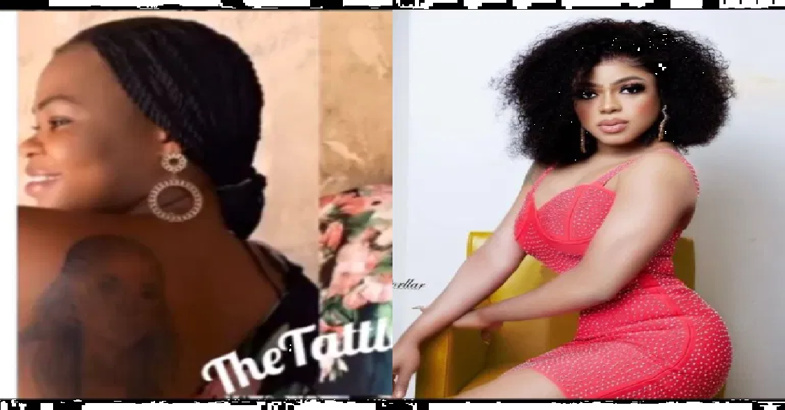 VIDEO: Nigerian Lady Who Foolishly Tattooed Bobrisky’s Face On Her Body Has Been Disowned By Her Father