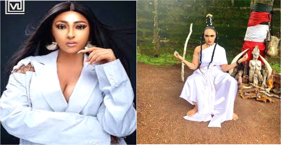 “Na That Juju She Use Collect Tonto Dikeh’s Husband” – Reactions As Rosy Meurer Pose As Spiritualist