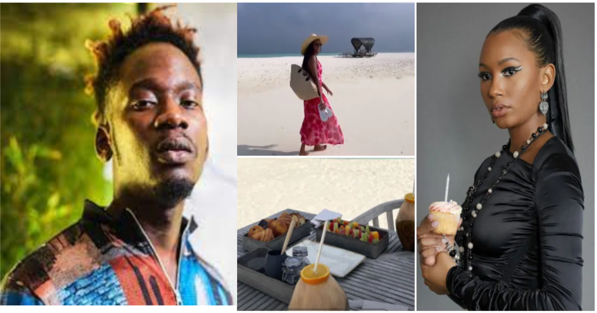 Mr Eazi Takes Girlfriend Temi Otedola To A Romantic Private Island For Breakfast As She Clocks 25