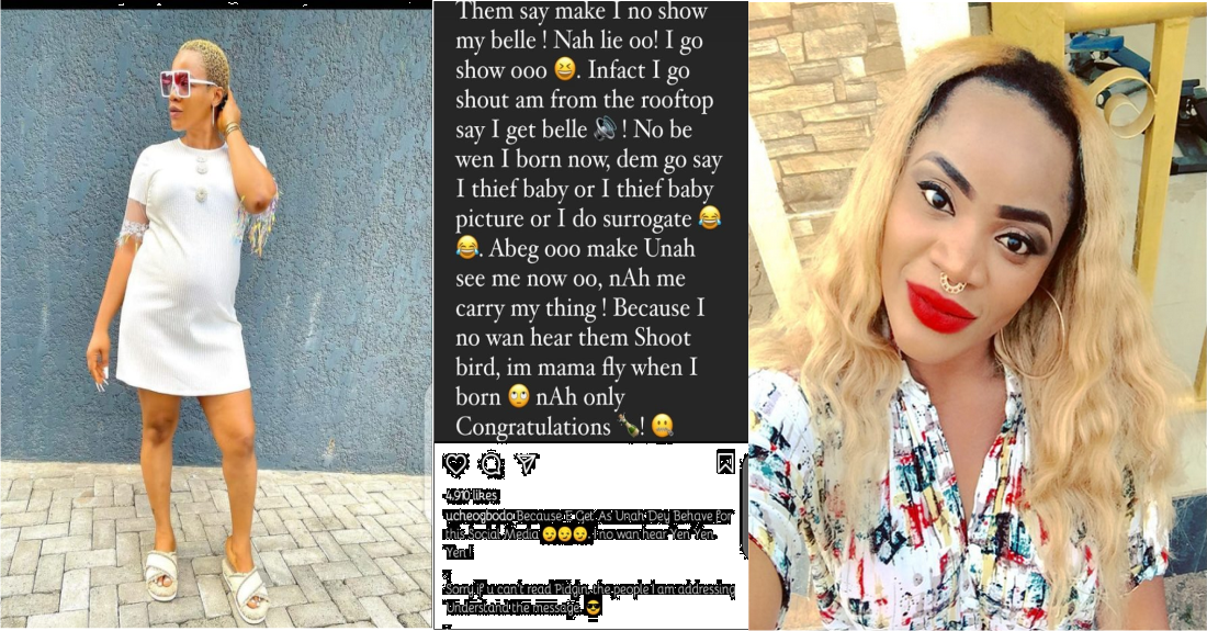 “I Go Shout Am From The Rooftop Say I Get Belle! No, Be Wen I Born Now, Dem Go Say I Thief Baby ” – Uche Ogbodo Says As She Flaunt Her Baby Bump“I Go Shout Am From The Rooftop Say I Get Belle! No, Be Wen I Born Now, Dem Go Say I Thief Baby ” – Uche Ogbodo Says As She Flaunt Her Baby Bump