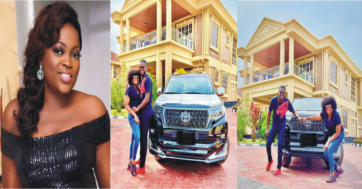 “Last Last Na All Of Us Go Chop Breakfast!!,You Worked So Hard Dear” – Funke Akindele Eulogizes Husband, Over New Car Attainment