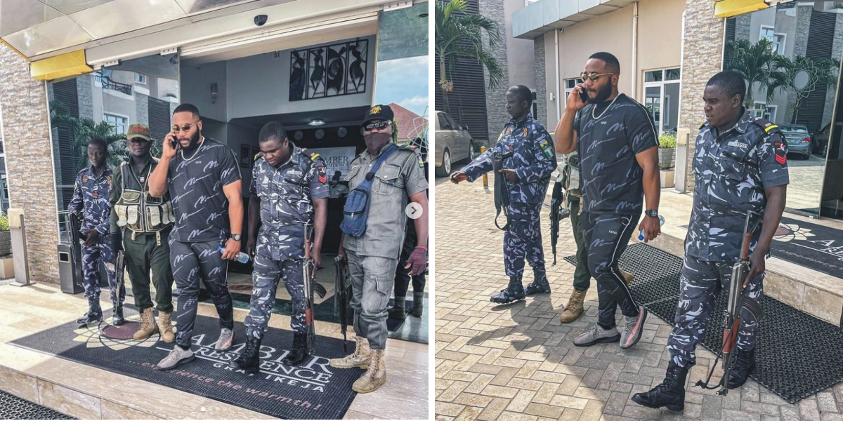 "When You Are Big, You Are Big Abeg": Reactions As Kiddwaya Steps Out With Heavily Armed Security