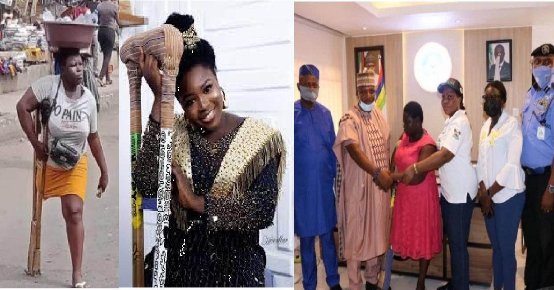 Lagos State Government Hands Over Amputee Pure Water Seller To Her Kinsmen