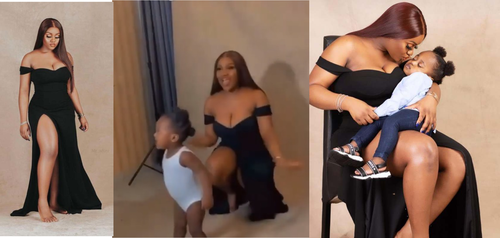 Watch Moment Ifeanyi Photobombed Chioma Rowland’s Birthday Shoot (Video)