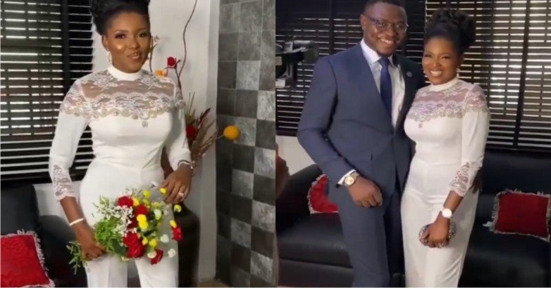Nigerian actress, Biola Adebayo Weds lover (Video)