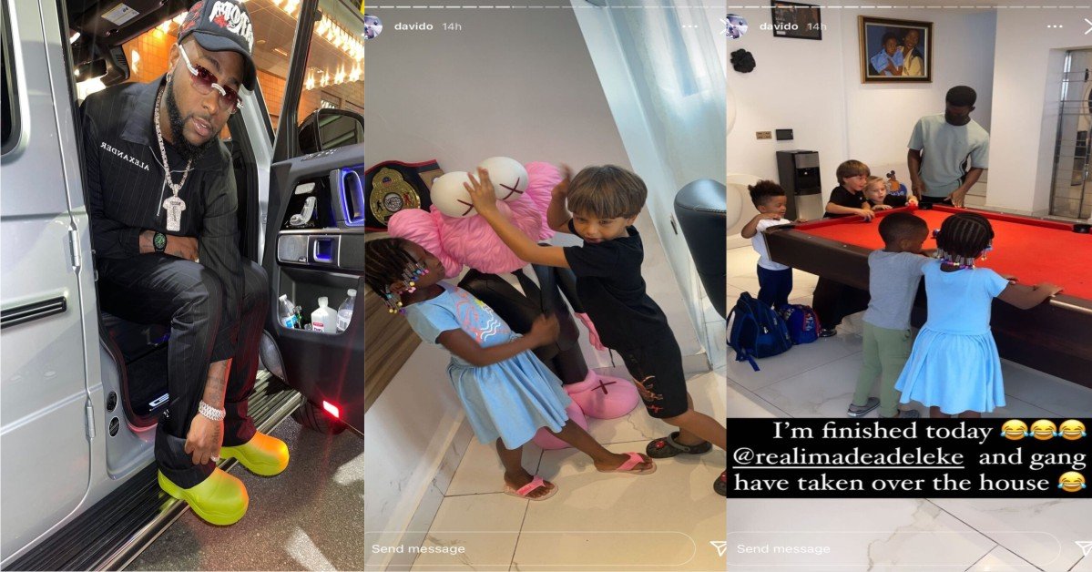 See What Davido's Daughter Imade and her G@ng did to Davido's House