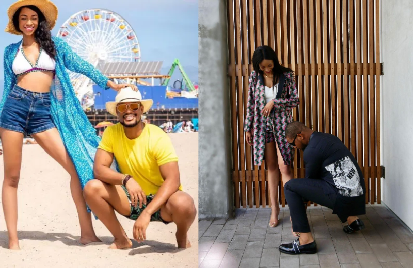 “Hard guy! Hard guy!! See Chief bending down to buckle my shoes” – Alexx Ekubo’s Fiance Shades Him(Photo)