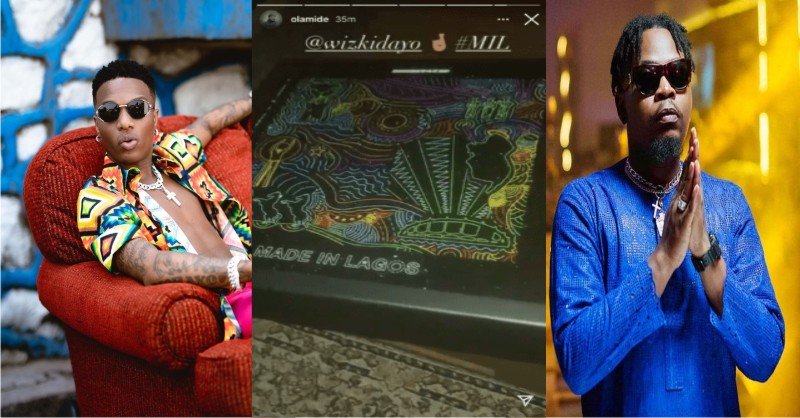 Singer, Olamide Receives “Made In Lagos” Gift Pack From Wizkid