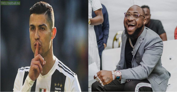 Ronaldo Uses "FEM" Gesture - Sparks Reaction From Singer, Davido