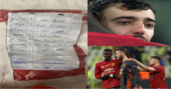 De Gea, "Disregarded" Penalty Cheat-Sheet, During Europa League Final Against Villarreal