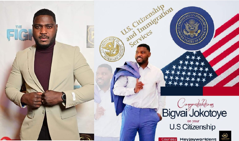 Actor Bigvai Jokotoye celebrates as he Becomes A USA Citizen (video)