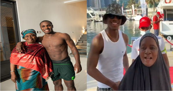 Striker, Ighalo Spotted Having A Good Time With His Mum On A yacht, In Dubai (Video)