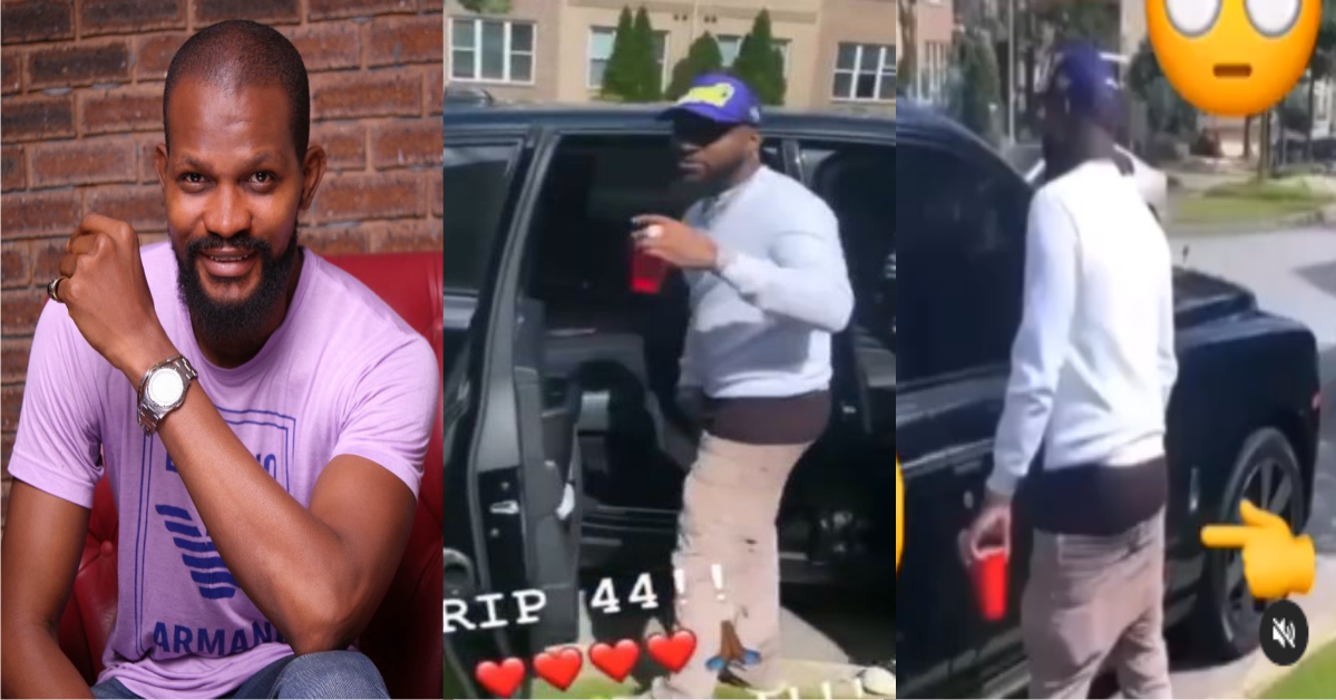 Uche Maduagwu Slams Davido For Sagging His Pants While Paying Tribute To Late Obama DMW