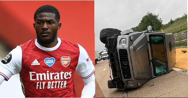 Arsenal Player, Ainsley Maitland-Niles Involved In Serious Accident With His Mercedes