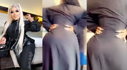 Bobrisky Finally Shows Off His Backside After Butt Surgery (Video)