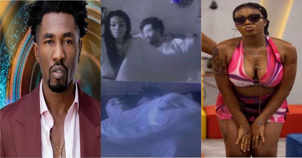#BBNaija 2021 Video: Moment Boma and Angel cuddle aggressively under the duvet