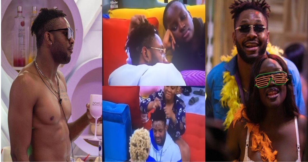 BBNaija 2021: “Saskay The Delilah” – Reactions As Cross Shaves Off His Dreads Because Of Saskay