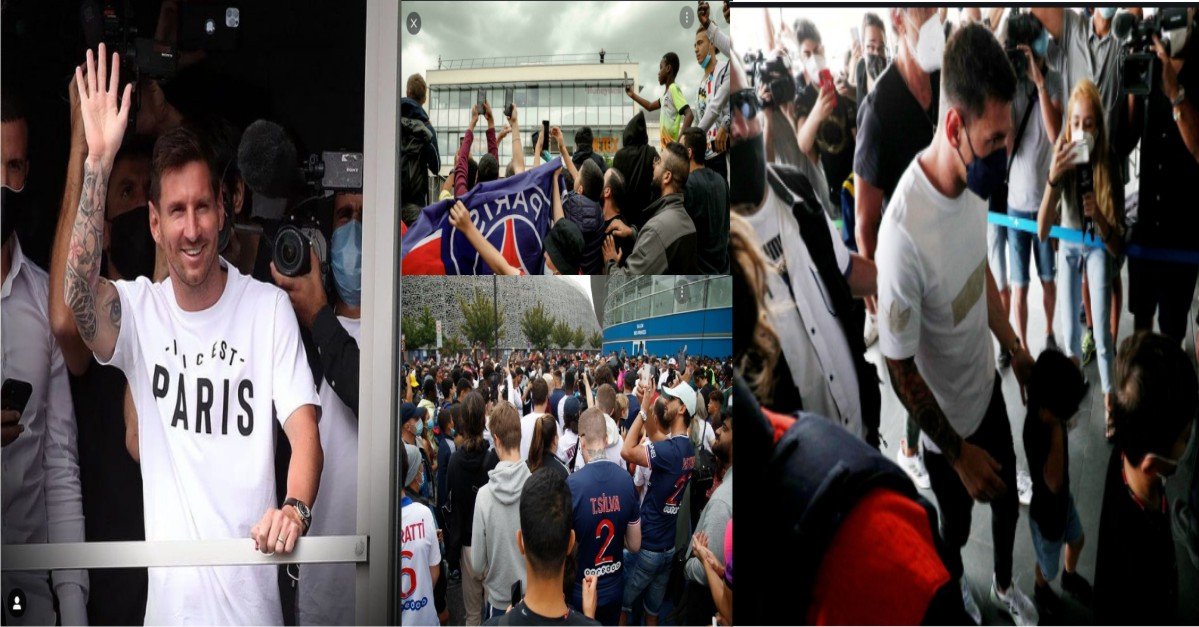 Lionel Messi Arrives In Paris, Gets Hero's Welcome From Fans(WATCH)