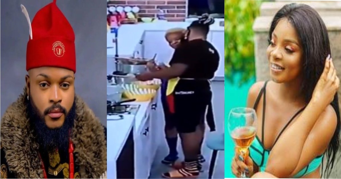 BBNaija 2021 Video: Beautiful Moment WhiteMoney shares first ever kiss in the house with Queen