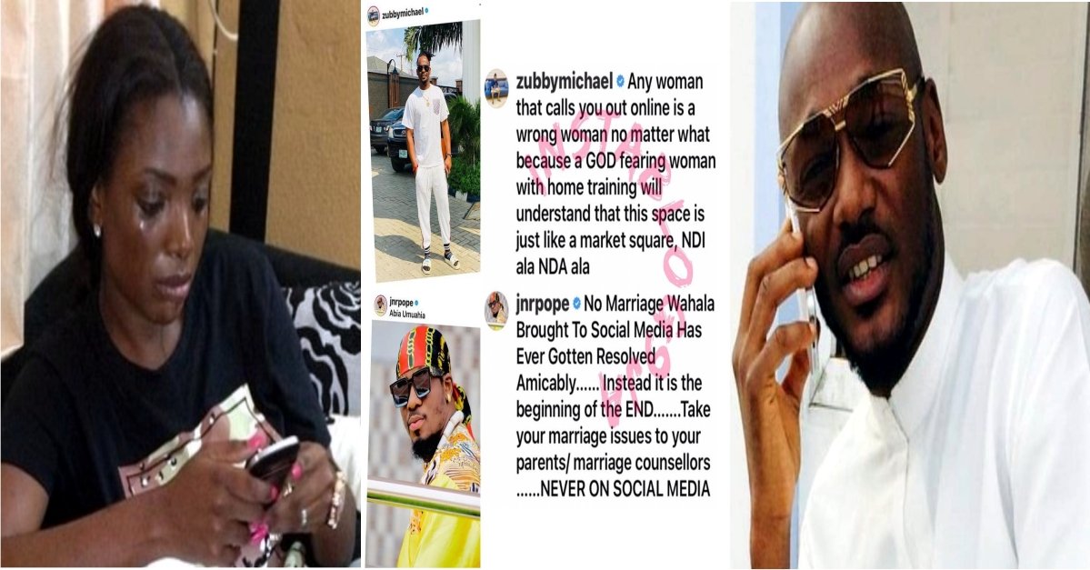 'No Marriage Wahala Brought to Social Media gets Resolved' - Zubby Michael And Jnr Pope Slam Annie Idibia