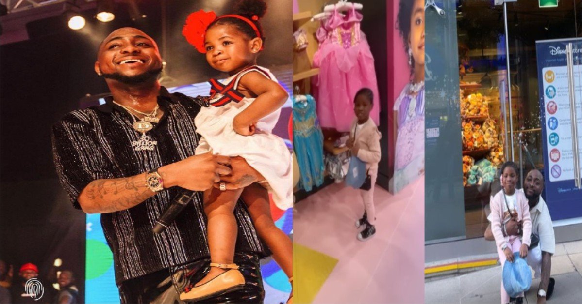 VIDEO: Davido Takes His Daughter, Imade Shopping In Disneyland