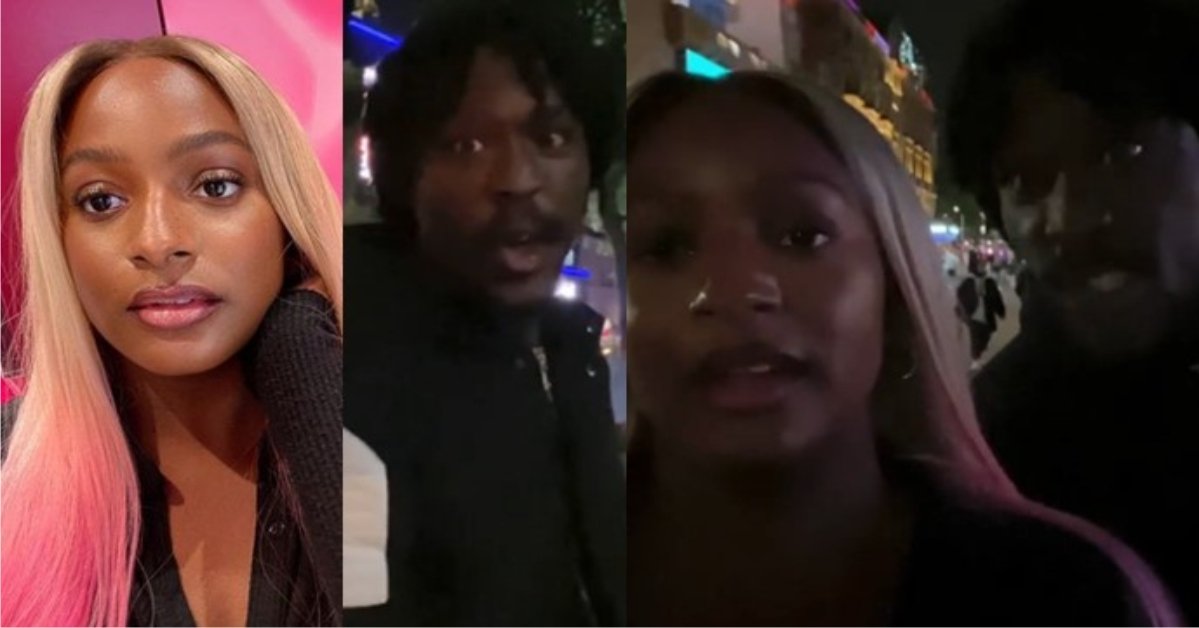 DJ Cuppy flees after realizing that the man who asked her out IN London is a Nigerian (video)