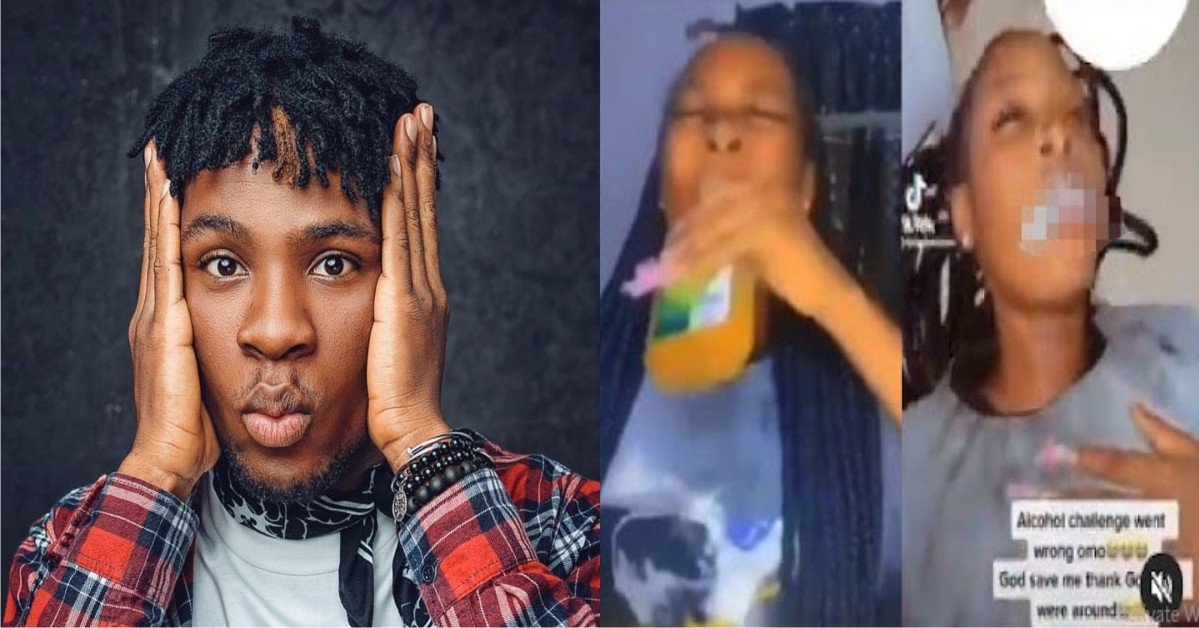 #Alcohol Challenge: Scary Moment Lady Suffers Seizure After Consuming Dettol