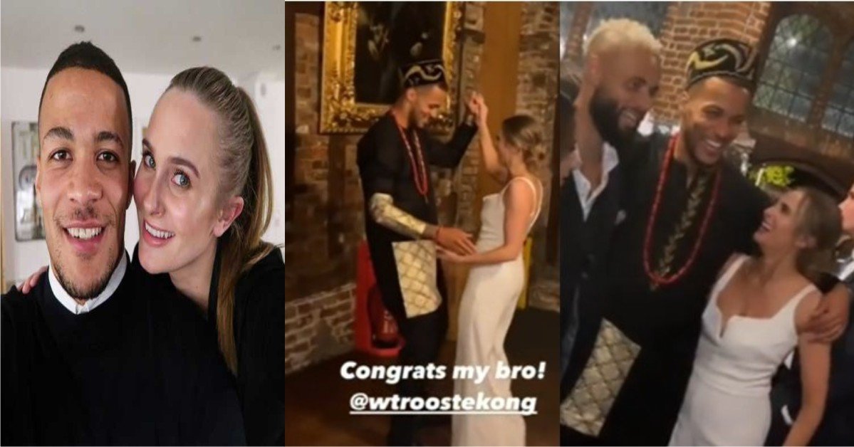 VIDEO: Nigerian Player, Ekong Marries Girlfriend In A Private Ceremony