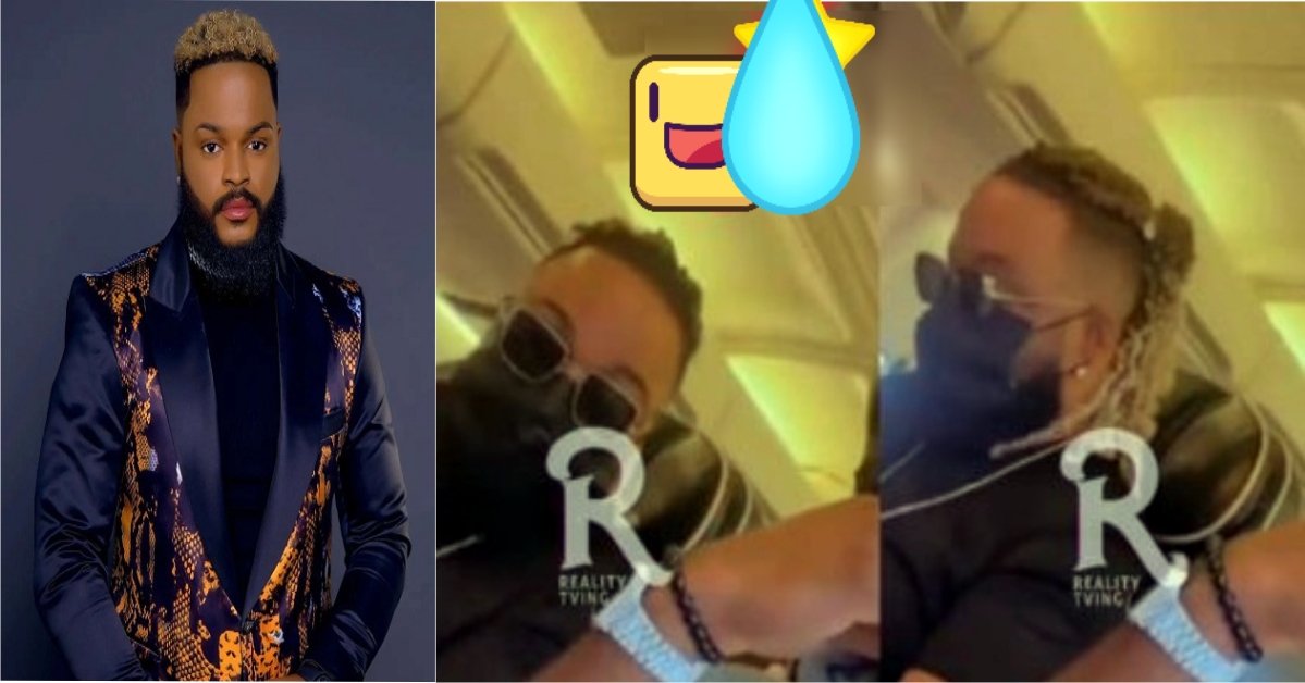 Moment BBNiaja Season 6 Winner Whitemoney Enters an Airplane for the First Time - Video