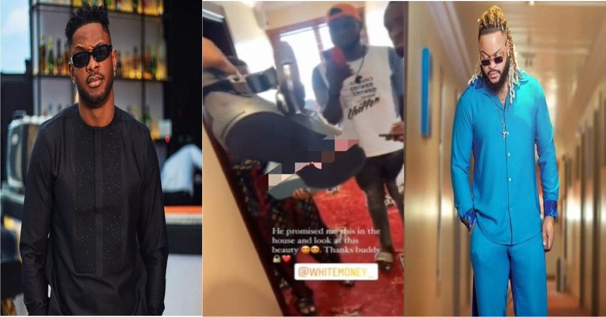 Whitemoney fulfils promise he made to Cross in BBNaija house (Video)