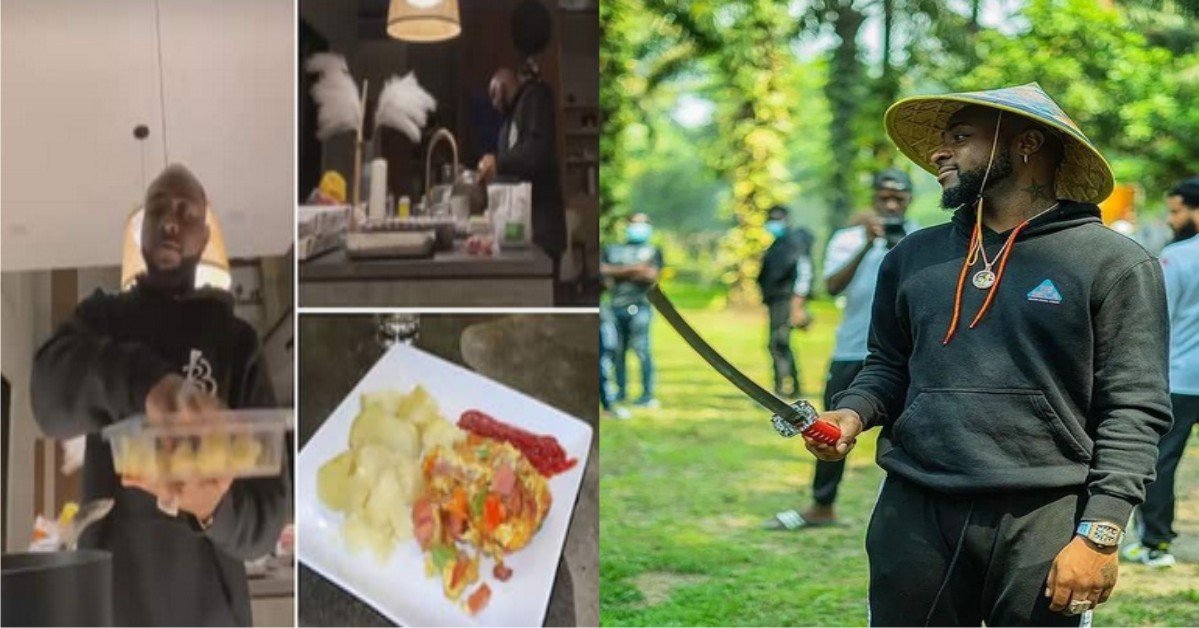 VIDEO: "Sapa nice one" – Reactions As Davido Shows Off Cooking Skills