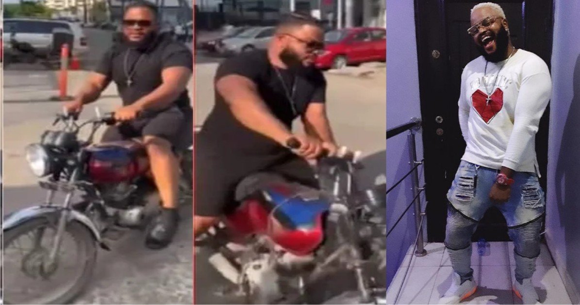 VIDEO: Netizens React As BBNaija’s Whitemoney Rides ‘Okada’, Shows Off Skills