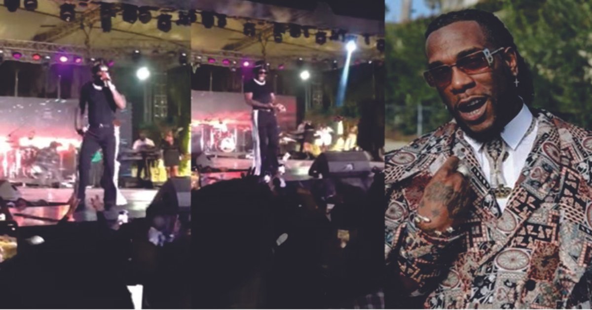 The only African Giant!! – Fans Hails Burna Boy As He sprays money at his concert (Watch)