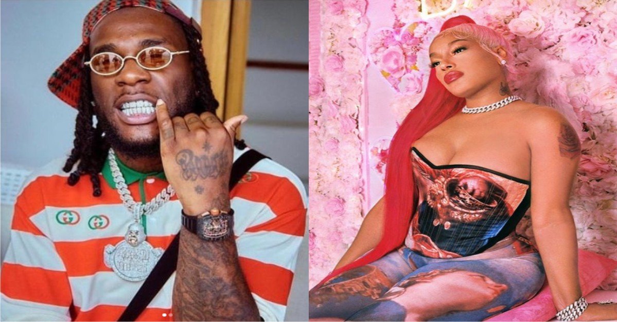 "Wifey" - Burna Boy Calls Stefflon Don As he Celebrates Her On Being The 3rd Best-Selling Female Rapper In 2019 (Screenshot)