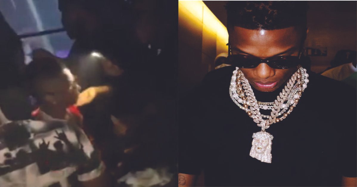 Wizkid Reacts Furiously As A Random Man Touches His Jaw At A Night Club