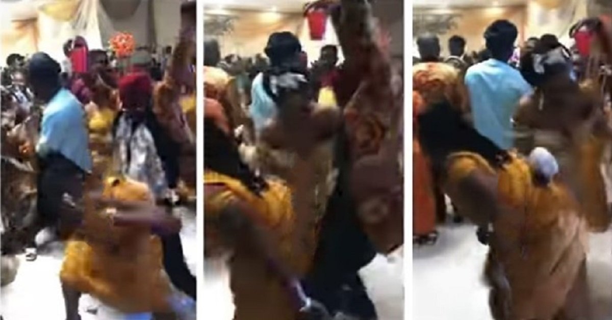 Wahala be like Bicycle!!! Bride chases off woman dancing with her Groom on their wedding Day!!!