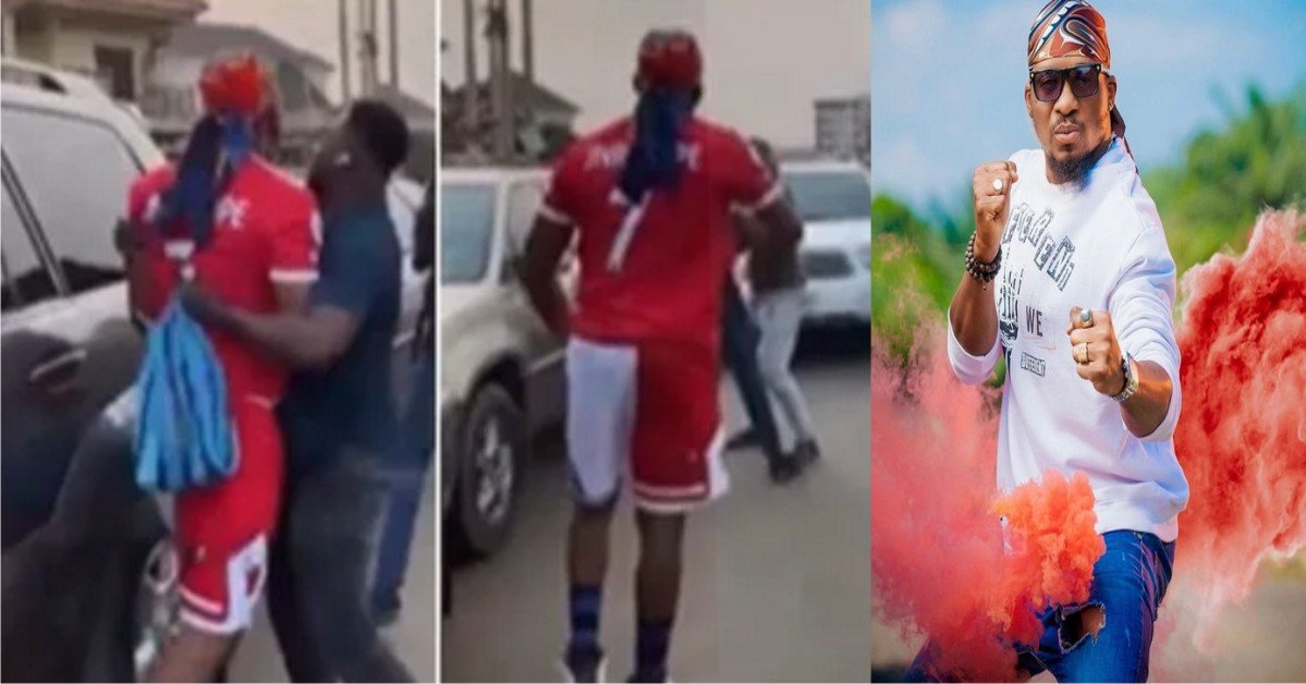 Moment Furious Jnr Pope Smashes A Man’s Windscreen During A Fight In Delta State (Watch)