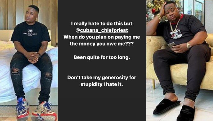 You Do Giveaway on the Street of Instagram but Refused to Pay Me Since 2019 - Cubana Chief Priest Called Out (Screenshots)
