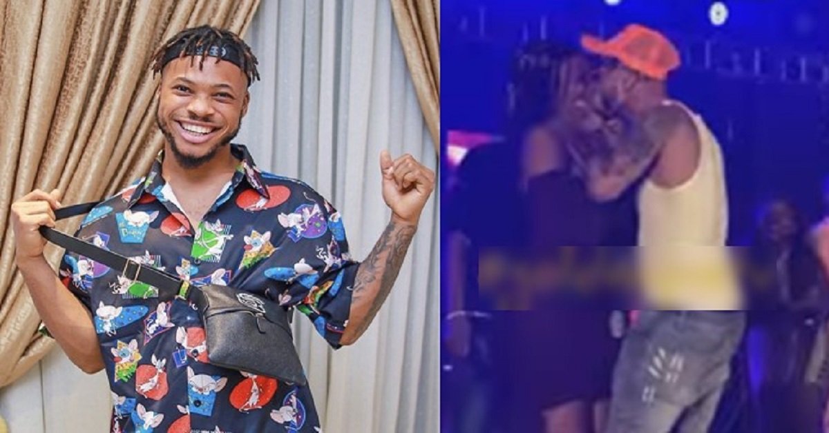 Moment Poco Lee locked lips with a random female fan on stage (Video)