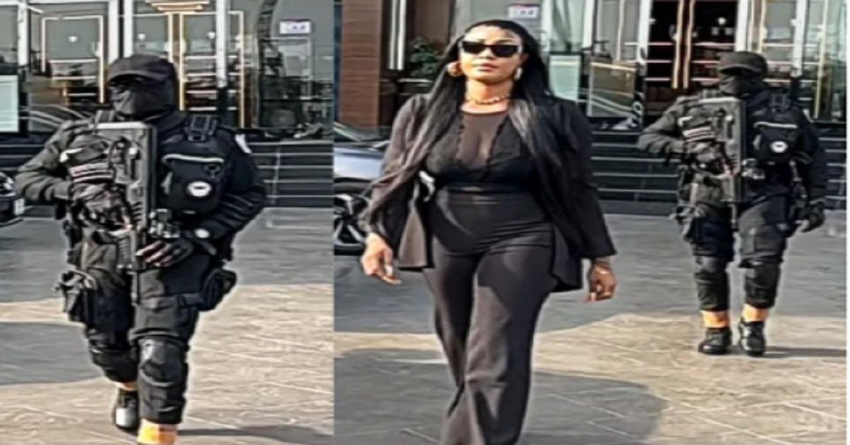 Nollywood Actress, Angela Okorie flaunts Her Bodyguard In New Video