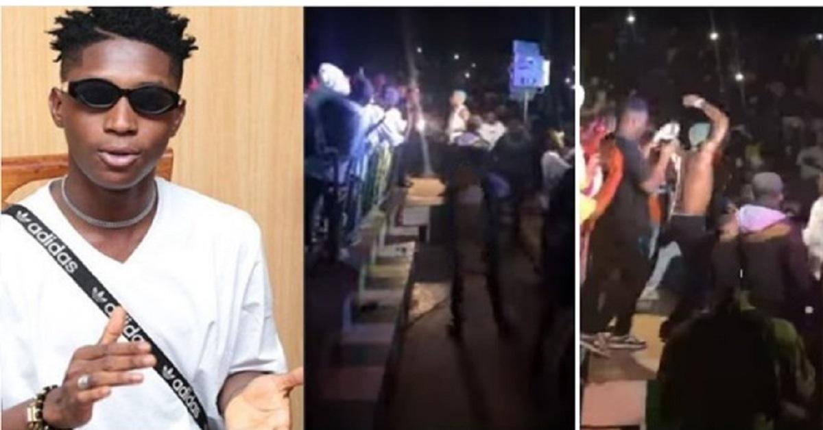 "Was It Smelling" Moment Fan Threw Bella Shmurda’s Sweaty Singlet Back to Him (Video)