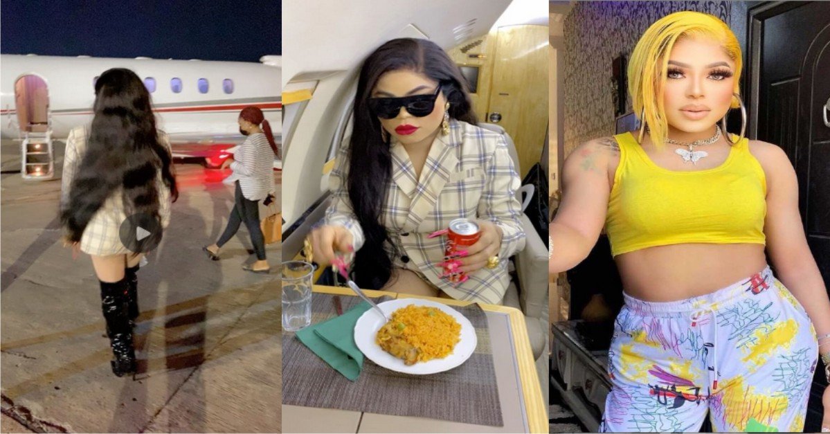 Bobrisky’s Billionaire Boyfriend Allegedly Sends A Private Jet To Pick Him Up For Valentine’s Day