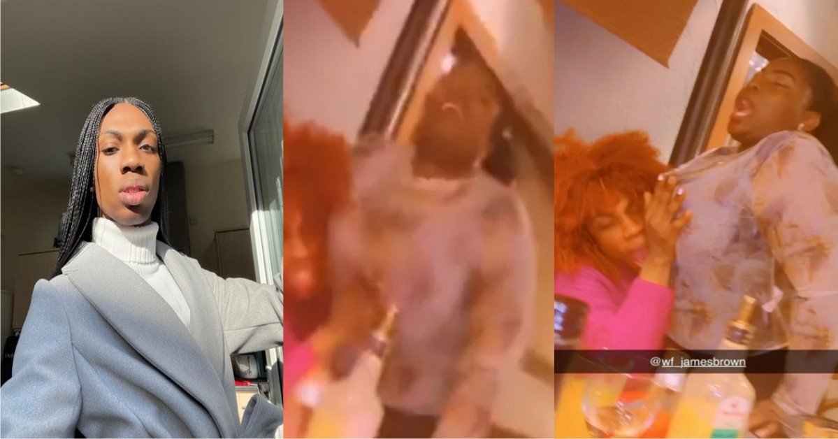 “Using Style To Press Bwess?” – Reactions Trail Video Of James Brown Touching Lady’s B**bs In The UK [VIDEO]