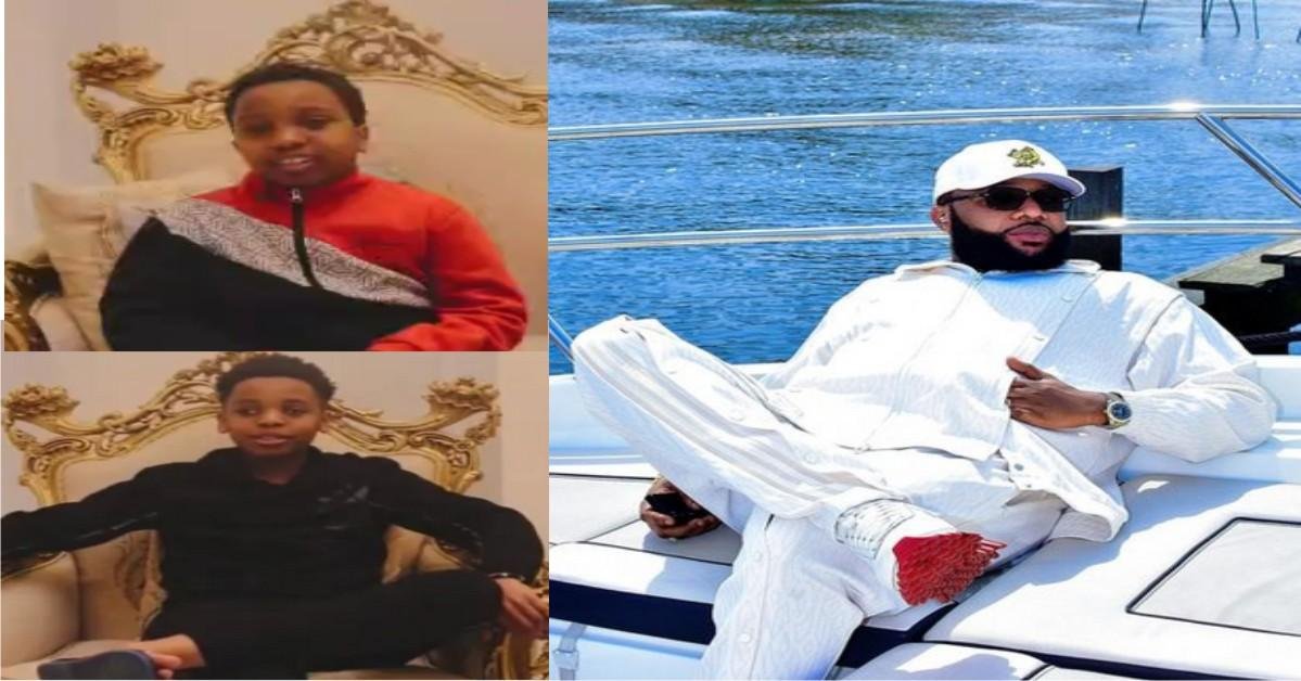 'Our daddy hardly spends time with us, he’s always on his phone' – E-Money’s son (Video)