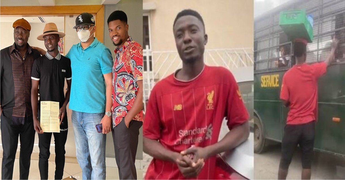 Obi Cubana, Daddy Freeze Accompany Former Bottle Water Hawker To Receive Admission Letter